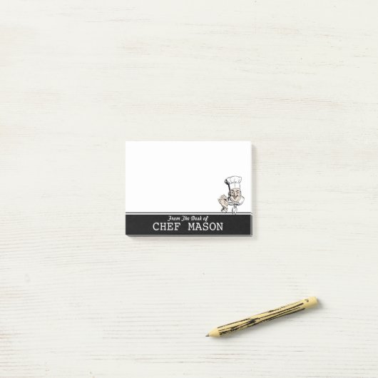 Personalisiert Funny Fat Koch Post-it Klebezettel (Auf Schreibtisch)