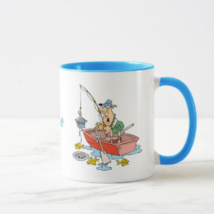 Personalisiert Funny Fishing Cartoon Tasse
