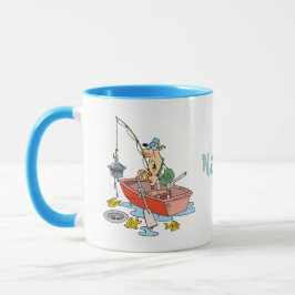 Personalisiert Funny Fishing Cartoon Tasse