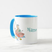 Personalisiert Funny Fishing Cartoon Tasse (Vorderseite Links)