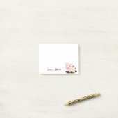 Personalisiert Funny Funny Pink Pig Notizblock (Auf Schreibtisch)