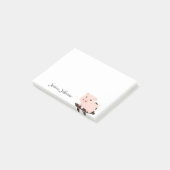 Personalisiert Funny Funny Pink Pig Notizblock (angewinkelt)