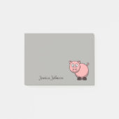 Personalisiert Funny Funny Pink Pig Notizblock (Vorderseite)