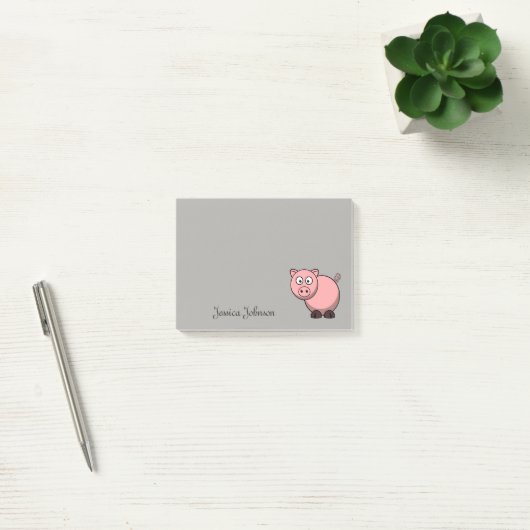 Personalisiert Funny Funny Pink Pig Notizblock (Büro)