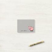 Personalisiert Funny Funny Pink Pig Notizblock (Auf Schreibtisch)