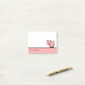 Personalisiert Funny Funny Pink Pig Notizblock (Auf Schreibtisch)
