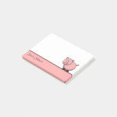 Personalisiert Funny Funny Pink Pig Notizblock (angewinkelt)