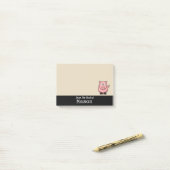 Personalisiert Funny Funny Pink Pig Post-it Klebezettel (Auf Schreibtisch)