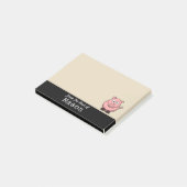 Personalisiert Funny Funny Pink Pig Post-it Klebezettel (angewinkelt)