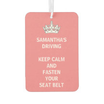 Personalisiert Funny Girly Behalte Ruhe Pink Fahre