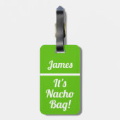 Personalisiert Funny Green Achtung Gepäckanhänger (Rückseite vertikal)