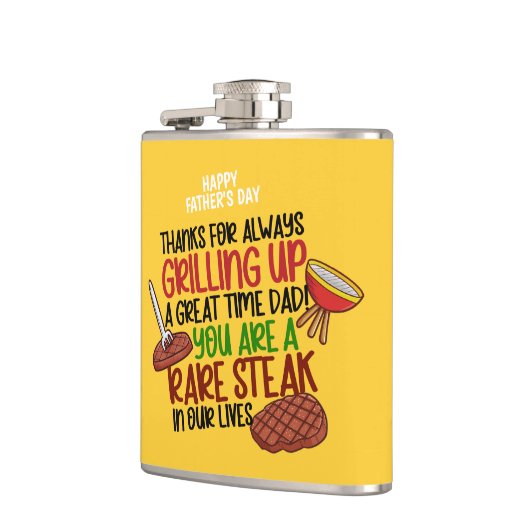 Personalisiert Funny Grill Koch Daddy Flachmann (Links)