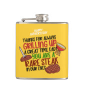 Personalisiert Funny Grill Koch Daddy Flachmann (Vorderseite)