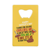 Personalisiert Funny Grill Koch Daddy Geldbeutel Flaschenöffner (Rückseite)