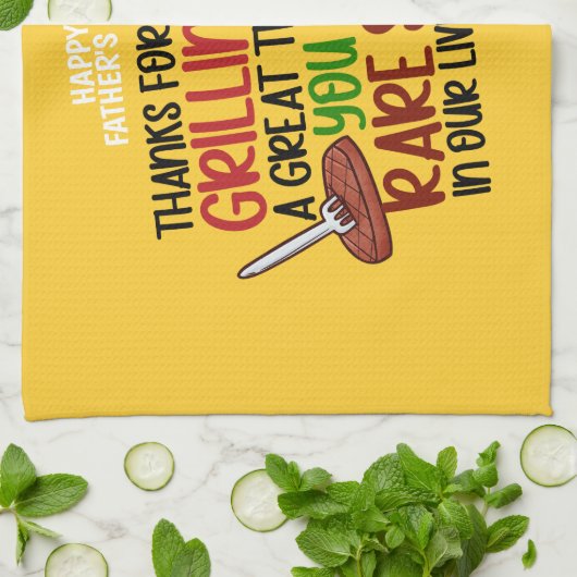 Personalisiert Funny Grill Koch Daddy Geschirrtuch (Gefaltet)