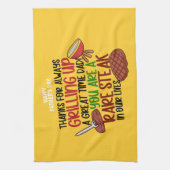 Personalisiert Funny Grill Koch Daddy Geschirrtuch (Vertikal)