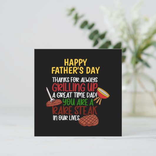 Personalisiert Funny Grill Koch Daddy Karte (Stehend Vorderseite)