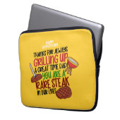 Personalisiert Funny Grill Koch Daddy Laptopschutzhülle (Vorderseite Links)