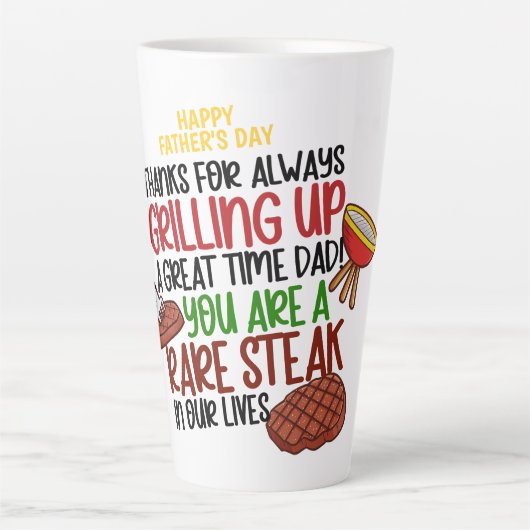 Personalisiert Funny Grill Koch Daddy Milchtasse (Vorderseite)