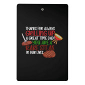 Personalisiert Funny Grill Koch Daddy Mini Klemmbrett (Rückseite)