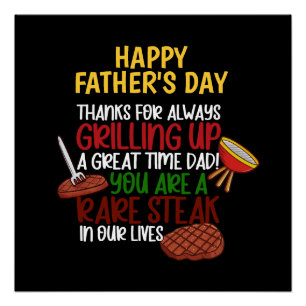 Personalisiert Funny Grill Koch Daddy Poster