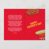 Personalisiert Funny Grill Koch Daddy Postkarte (Rückseite)
