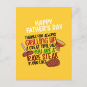 Personalisiert Funny Grill Koch Daddy Postkarte (Vorderseite)