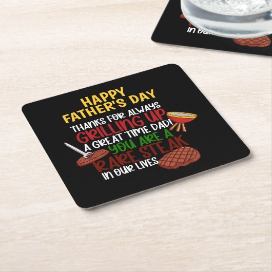 Personalisiert Funny Grill Koch Daddy Rechteckiger Pappuntersetzer (angewinkelt)
