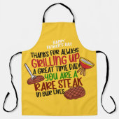 Personalisiert Funny Grill Koch Daddy Schürze (Vorderseite)