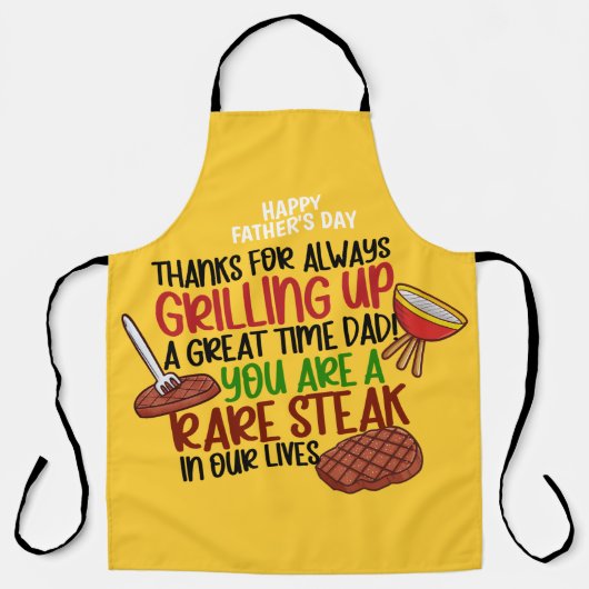 Personalisiert Funny Grill Koch Daddy Schürze (Vorderseite)