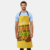 Personalisiert Funny Grill Koch Daddy Schürze (Getragen)