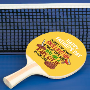 Personalisiert Funny Grill Koch Daddy Tischtennis Schläger