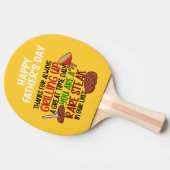Personalisiert Funny Grill Koch Daddy Tischtennis Schläger (Seitenansicht)