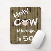 Personalisiert Funny Heilige Kuh 50. Geburtstag Hu Mousepad (Mit Mouse)