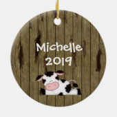 Personalisiert Funny Heilige Kuh 50. Humorischer G Keramik Ornament (Hinten)