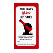 Personalisiert Funny Hot Sauce Labels Zombie Kille (Vorne)