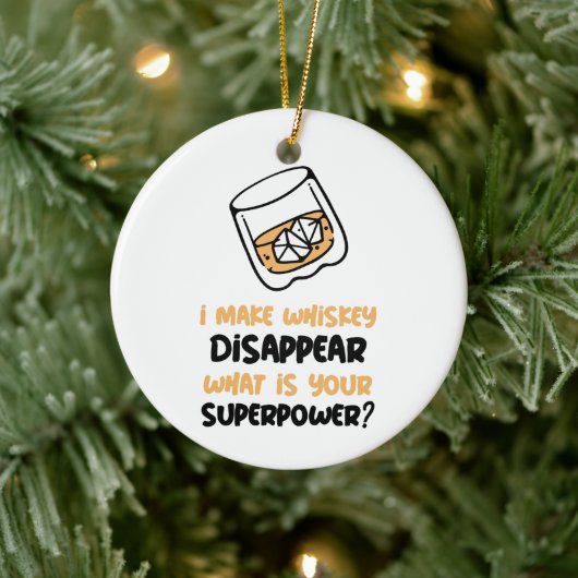 Personalisiert Funny Ich mache Whiskey verschwinde Keramik Ornament (Baum)