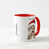 Personalisiert Funny Kitty Cat Weihnachtszeit Tass Tasse (VorderseiteRechts)