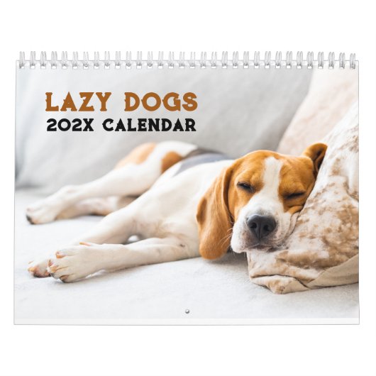 Personalisiert Funny Lazy Hunde 2026 Kalender (Titelbild)