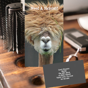 Personalisiert Funny Llama Hair Stylist Salon Visitenkarte