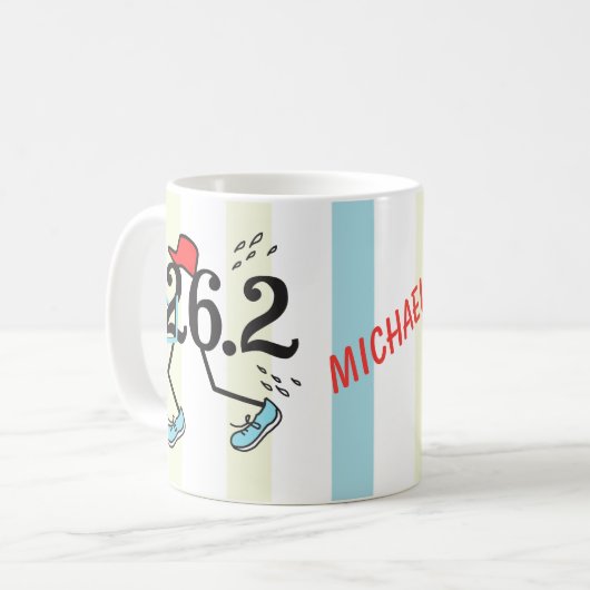 PERSONALISIERT Funny Marathon 26.2 © Geschenk für Kaffeetasse (Vorderseite Links)