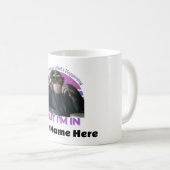 Personalisiert Funny Monkey Meme | Retro Minimalis Kaffeetasse (VorderseiteRechts)