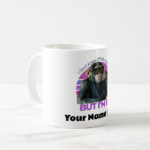 Personalisiert Funny Monkey Meme | Retro Minimalis Kaffeetasse (Vorderseite Links)