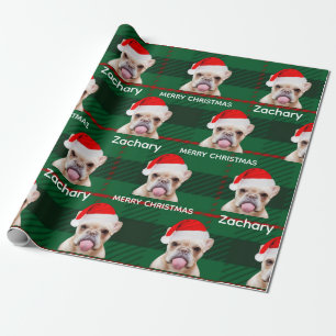Personalisiert Funny Mops Name Frohe Weihnachten Geschenkpapier