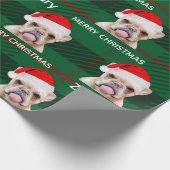 Personalisiert Funny Mops Name Frohe Weihnachten Geschenkpapier (Ecke)
