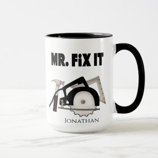 Personalisiert Funny Mr Fix It Tasse (Rechts)