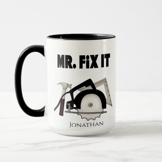 Personalisiert Funny Mr Fix It Tasse (Links)