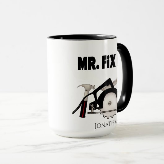 Personalisiert Funny Mr Fix It Tasse (VorderseiteRechts)