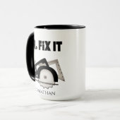 Personalisiert Funny Mr Fix It Tasse (Vorderseite Links)