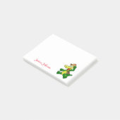 Personalisiert Funny Niedlich Green Dragon Notizbl Post-it Klebezettel (angewinkelt)